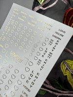 Scallop Line Nail Decals — Gold Foil Arc Pattern | Fg - 217 - UASLIDER