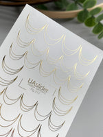 Scallop Line Nail Decals — Gold Foil Arc Pattern | Fg - 217 - UASLIDER