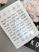 Script Quote Nail Decals — Cursive Words Angel Beautiful | 804 - UASLIDER