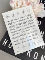 Script Quote Nail Decals — Cursive Words Angel Beautiful | 804 - UASLIDER