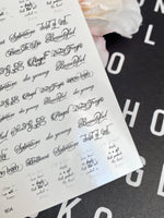 Script Quote Nail Decals — Cursive Words Angel Beautiful | 804 - UASLIDER