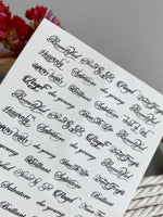 Script Word Nail Decals — Tattoo Lettering Angel Heavenly | 803 - UASLIDER