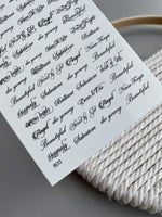 Script Word Nail Decals — Tattoo Lettering Angel Heavenly | 803 - UASLIDER