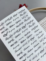 Script Word Nail Decals — Tattoo Lettering Angel Heavenly | 803 - UASLIDER