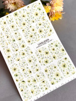 Sheer Watercolor Floral Pedicure Wraps — Pale Green Branches | PW-067 - UASLIDER