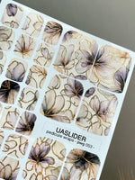 Smoky Floral Pedicure Wraps — Gold Foil | pwg-053 - UASLIDER