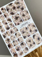 Smoky Purple Floral Pedicure Wraps — Gold Foil | pwg-054 - UASLIDER