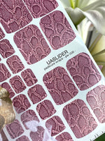 Snake Skin Pedicure Nail Wraps — Dusty Rose Python Texture | PW-008 - UASLIDER