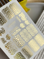 Snakeskin Nail Decals — Gold Foil Animal Print | Fg - 184 - UASLIDER