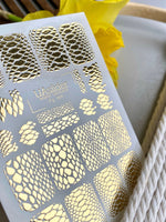 Snakeskin Nail Decals — Gold Foil Animal Print | Fg - 184 - UASLIDER