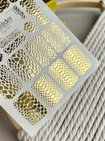 Snakeskin Nail Decals — Gold Foil Animal Print | Fg - 184 - UASLIDER