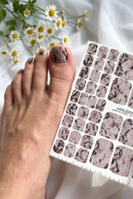 Snakeskin Pedicure Nail Wraps — Neutral Beige Python Texture | PW-013 - UASLIDER