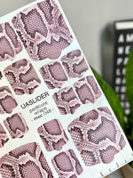 Snakeskin Pedicure Nail Wraps — Pink & Mauve Python Print | MWC-048 - UASLIDER