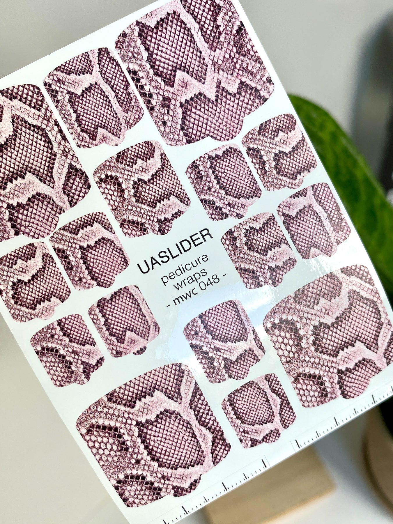 Snakeskin Pedicure Nail Wraps — Pink & Mauve Python Print | MWC-048 - UASLIDER