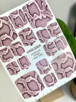 Snakeskin Pedicure Nail Wraps — Pink & Mauve Python Print | MWC-048 - UASLIDER