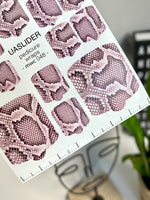 Snakeskin Pedicure Nail Wraps — Pink & Mauve Python Print | MWC-048 - UASLIDER