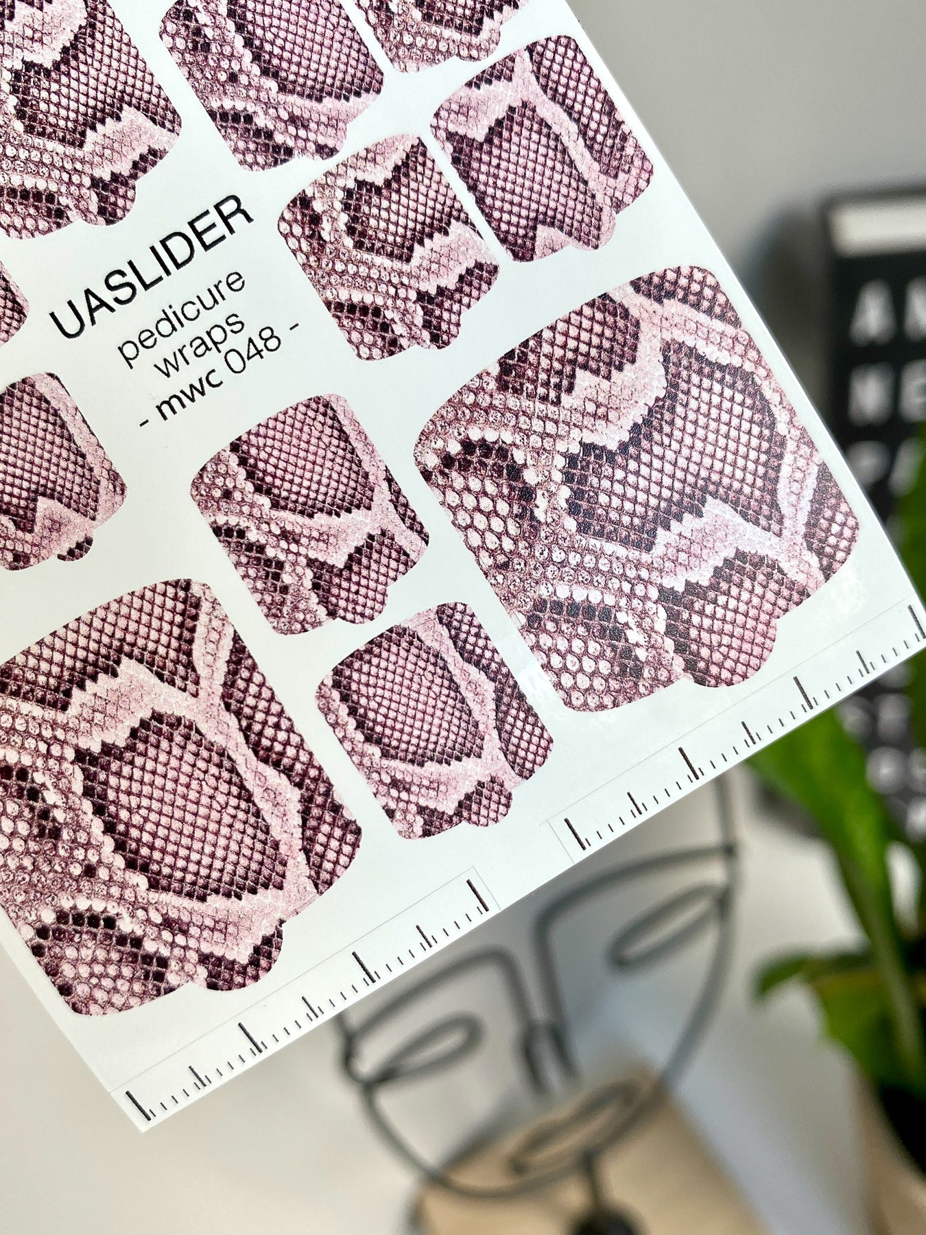 Snakeskin Pedicure Nail Wraps — Pink & Mauve Python Print | MWC-048 - UASLIDER