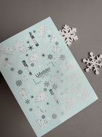 Snowflake & Frost Nail Decals — Silver Foil Winter Art | CF - 782 - UASLIDER