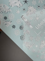 Snowflake & Frost Nail Decals — Silver Foil Winter Art | CF - 782 - UASLIDER