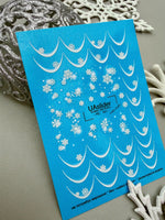 Snowflake Nail Decals — French Tip Swipes & Scattered Flakes | NC-161 - UASLIDER