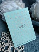 Snowflake Nail Decals — Gold Foil Winter Snowflakes No Cut | NCg - 149 - UASLIDER