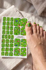 Soccer Pedicure Wraps — Green Sports Graphic | pw-319 - UASLIDER