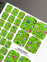 Soccer Pedicure Wraps — Green Sports Graphic | pw-319 - UASLIDER