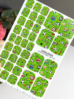Soccer Pedicure Wraps — Green Sports Graphic | pw-319 - UASLIDER