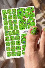 Soccer Pedicure Wraps — Green Sports Graphic | pw-319 - UASLIDER