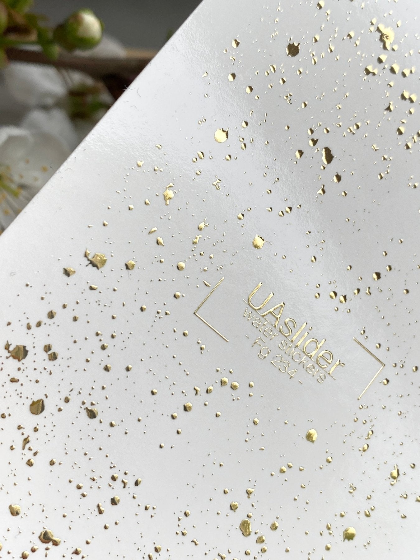 Splatter Nail Decals — Gold Foil Paint Splash | Fg - 234 - UASLIDER