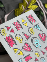 Summer Nail Decals — Abstract Watermelon & Citrus Slices | MC-058 - UASLIDER