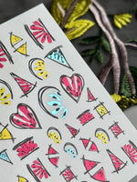 Summer Nail Decals — Abstract Watermelon & Citrus Slices | MC-058 - UASLIDER