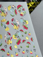 Summer Nail Decals — Watermelon, Pineapple & Flamingo | MC-057 - UASLIDER