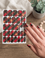 Tartan Plaid Manicure Wraps — Red Green & Black | mw-346 - UASLIDER
