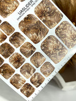 Taupe Floral Pedicure Wraps — Gold Foil Blooms | pwg-063 - UASLIDER