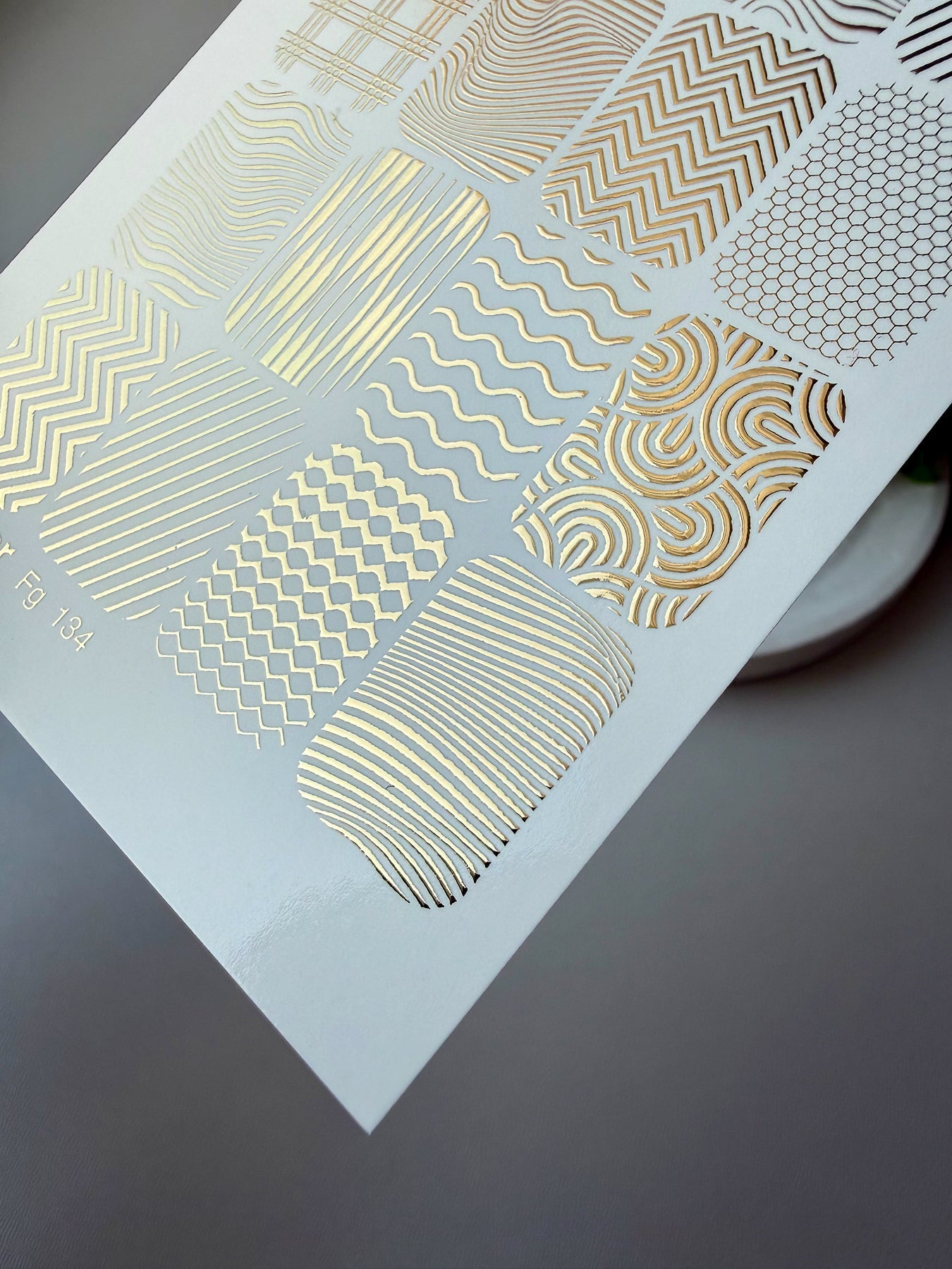 Texture Mix Nail Decals — Gold Foil Patterns | Fg - 134 - UASLIDER