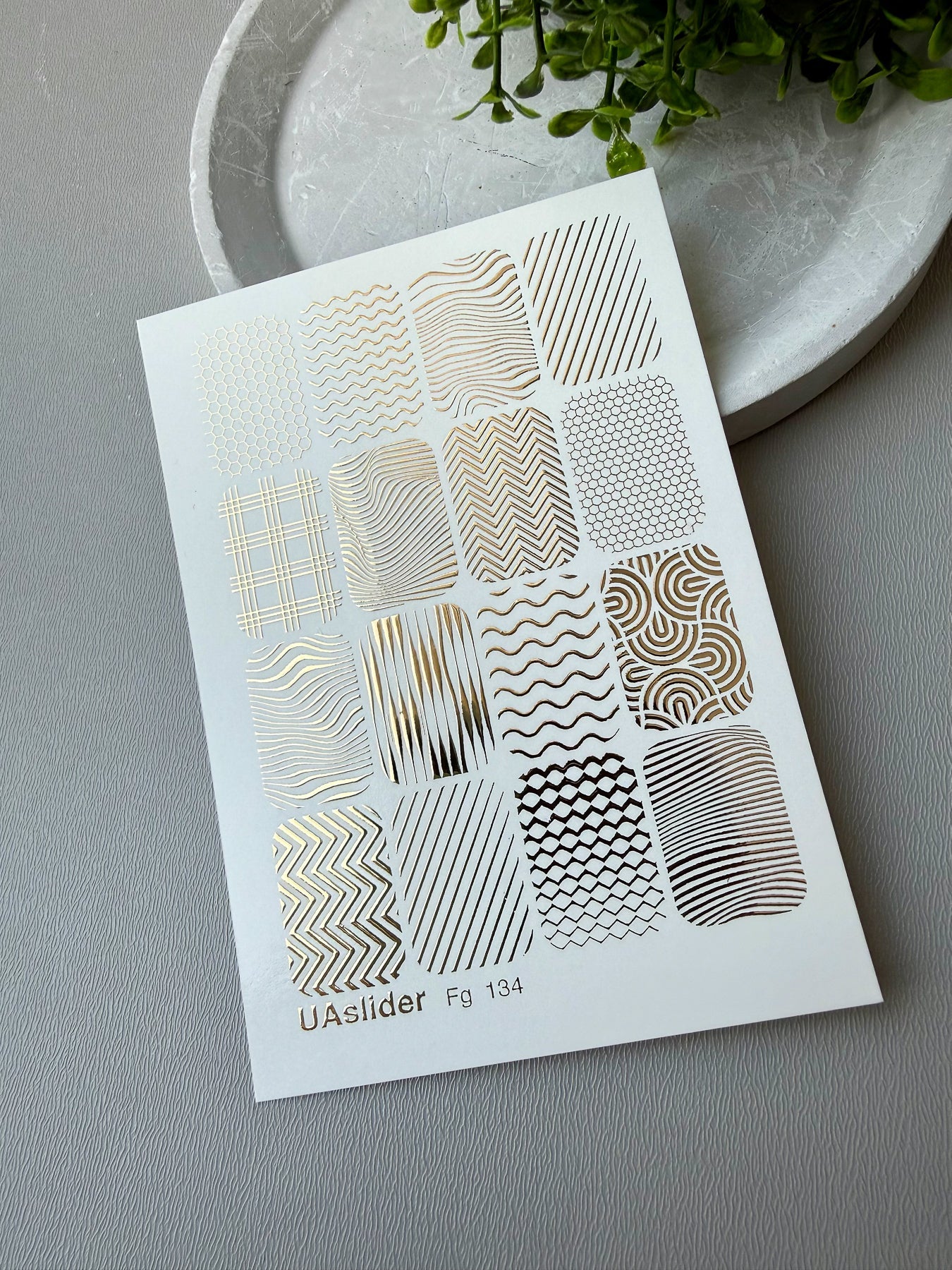 Texture Mix Nail Decals — Gold Foil Patterns | Fg - 134 - UASLIDER