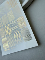 Texture Mix Nail Decals — Gold Foil Patterns | Fg - 134 - UASLIDER