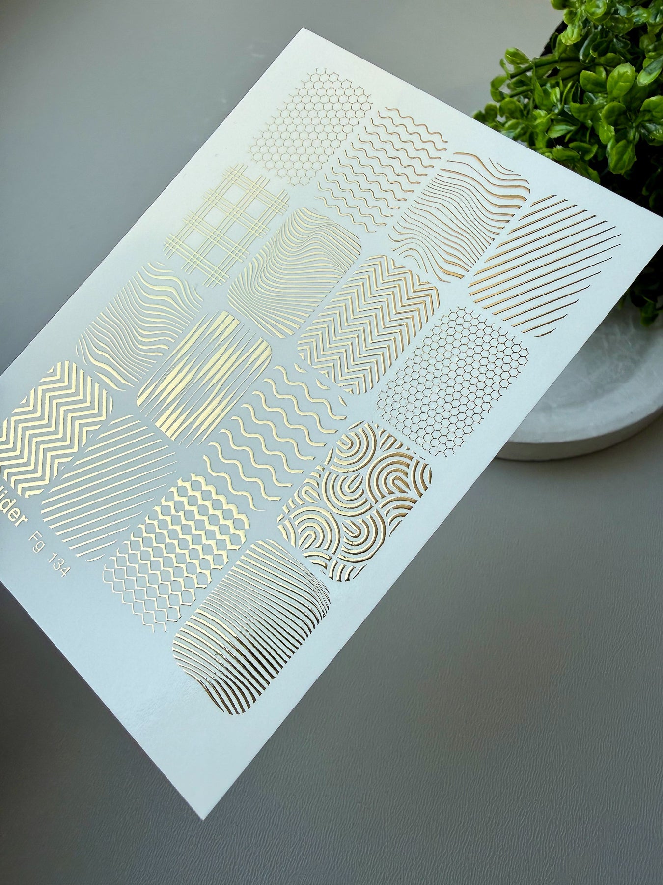 Texture Mix Nail Decals — Gold Foil Patterns | Fg - 134 - UASLIDER