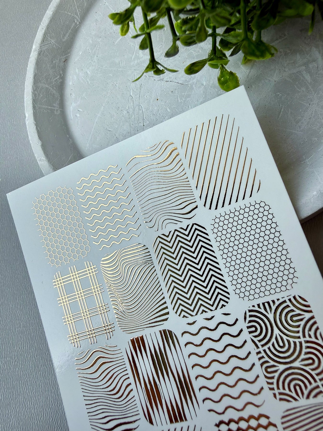 Texture Mix Nail Decals — Gold Foil Patterns | Fg - 134 - UASLIDER