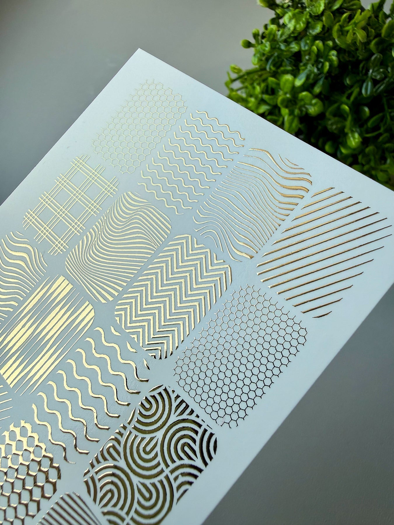 Texture Mix Nail Decals — Gold Foil Patterns | Fg - 134 - UASLIDER