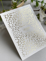 Texture Nail Decals — Gold Foil Pebble Cell Pattern | Fg - 277 - UASLIDER