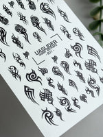 Tribal Nail Decals — Black Tribal Tattoo Patterns | 801 - UASLIDER