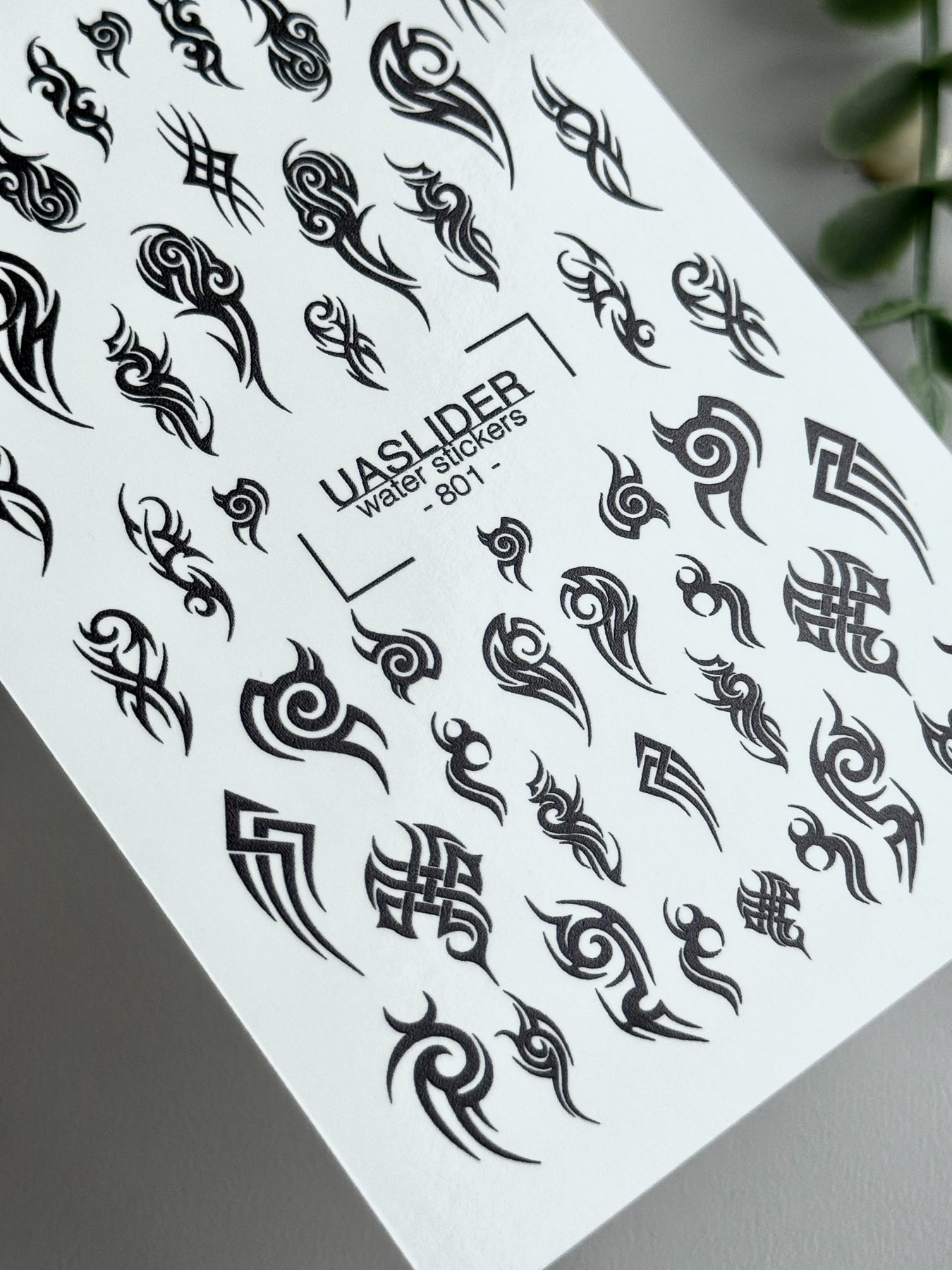 Tribal Nail Decals — Black Tribal Tattoo Patterns | 801 - UASLIDER