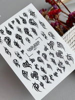 Tribal Nail Decals — Black Tribal Tattoo Patterns | 801 - UASLIDER