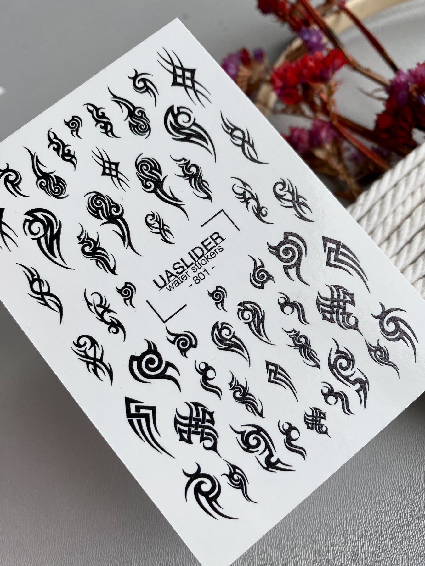 Tribal Nail Decals — Black Tribal Tattoo Patterns | 801 - UASLIDER