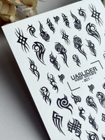 Tribal Nail Decals — Black Tribal Tattoo Patterns | 801 - UASLIDER
