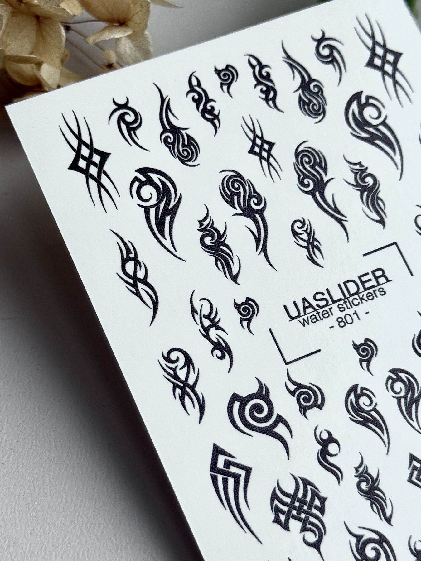 Tribal Nail Decals — Black Tribal Tattoo Patterns | 801 - UASLIDER