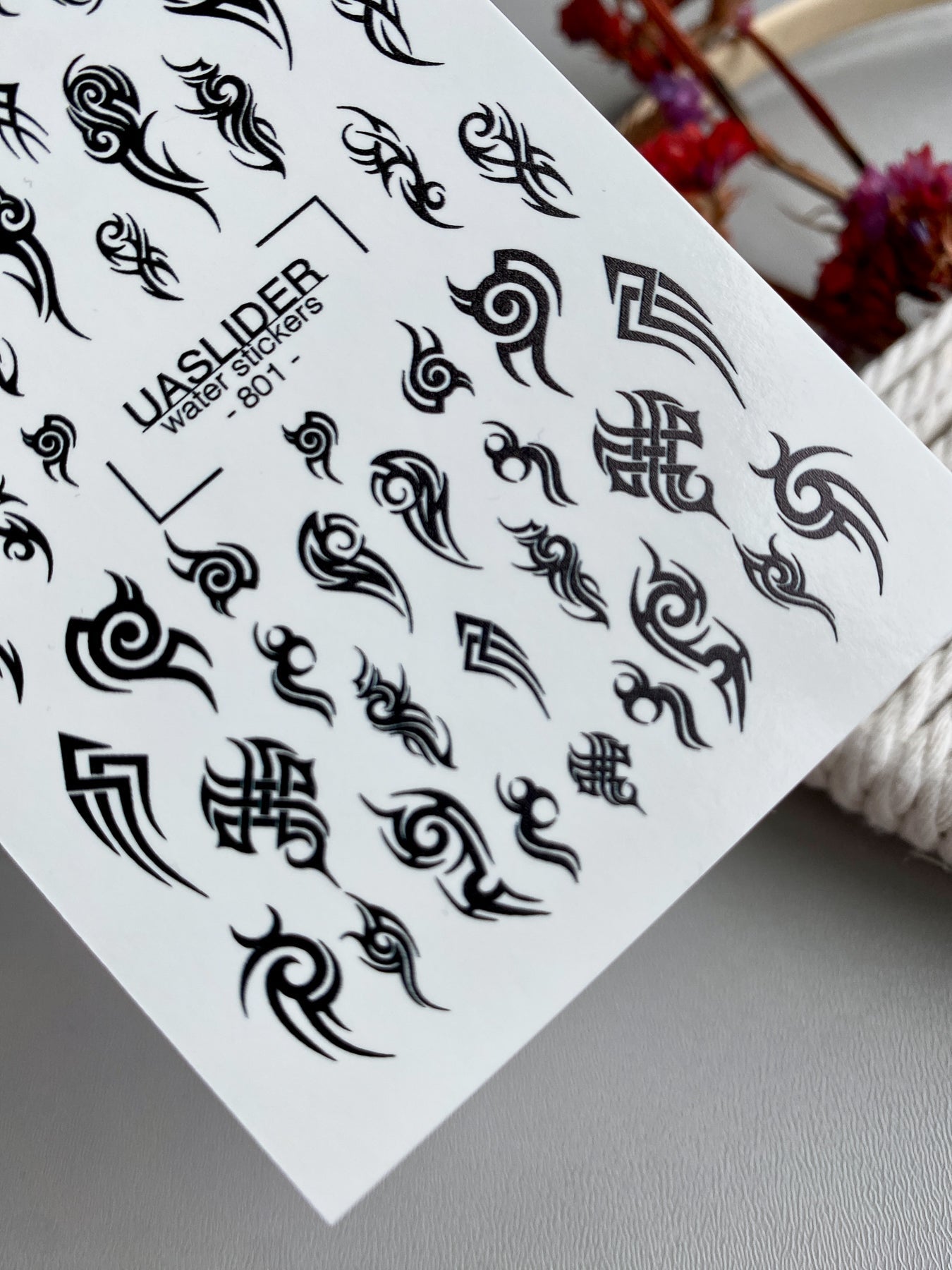 Tribal Nail Decals — Black Tribal Tattoo Patterns | 801 - UASLIDER