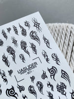 Tribal Nail Decals — Black Tribal Tattoo Patterns | 801 - UASLIDER
